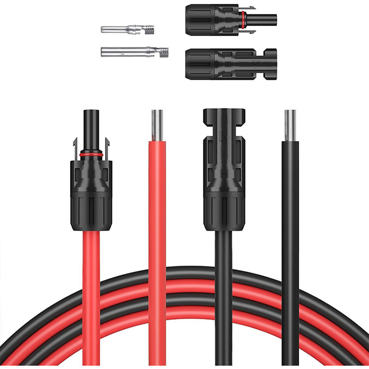 Sârmă solară de 5 picioare, 10 AWG, conector cu un capăt fără un capăt